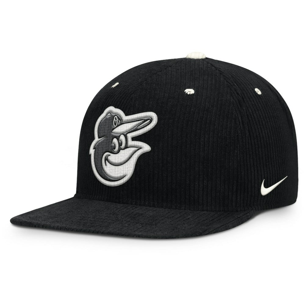 Baltimore Orioles Nike Pro Corduroy Structured Snapback Hat - MLB