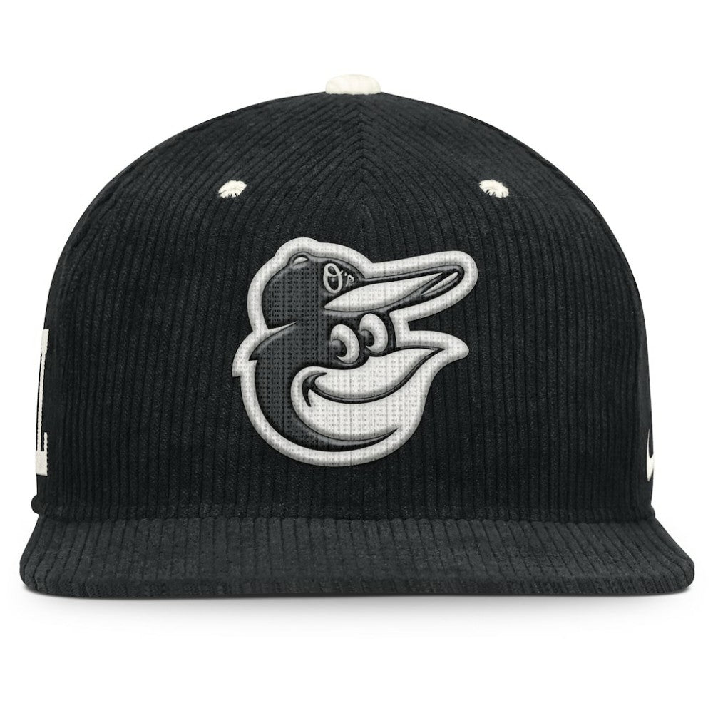 Baltimore Orioles Nike Pro Corduroy Structured Snapback Hat - MLB