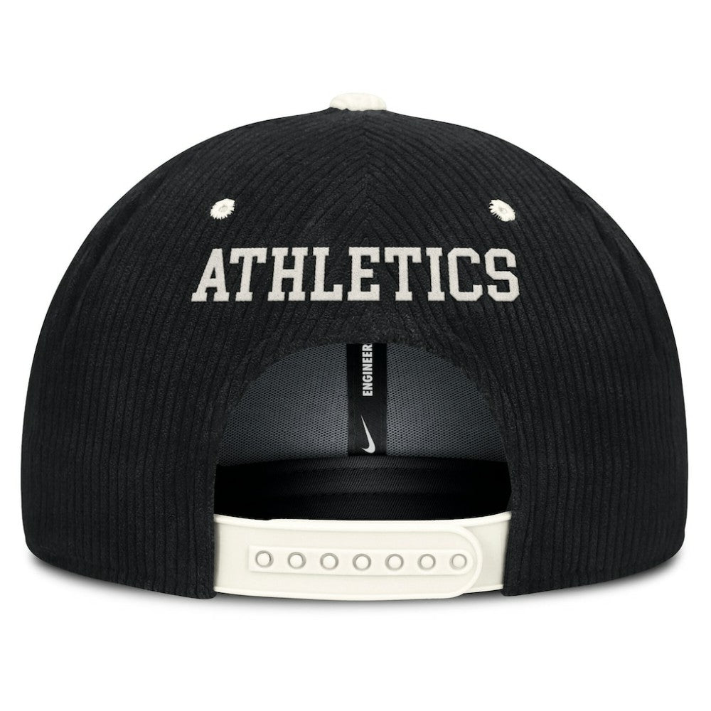 Athletics Nike Pro Corduroy Structured Snapback Hat - MLB