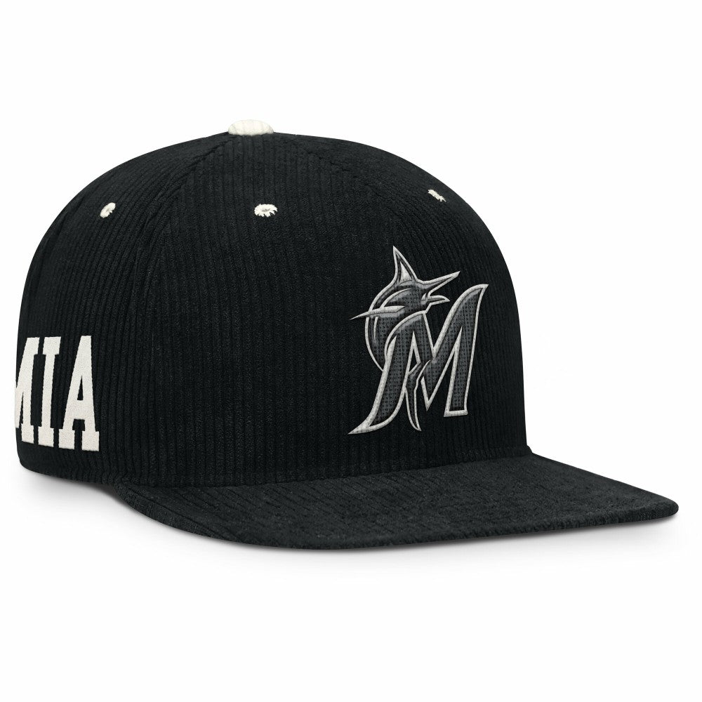 Miami Marlins Nike Pro Corduroy Structured Snapback Hat - MLB