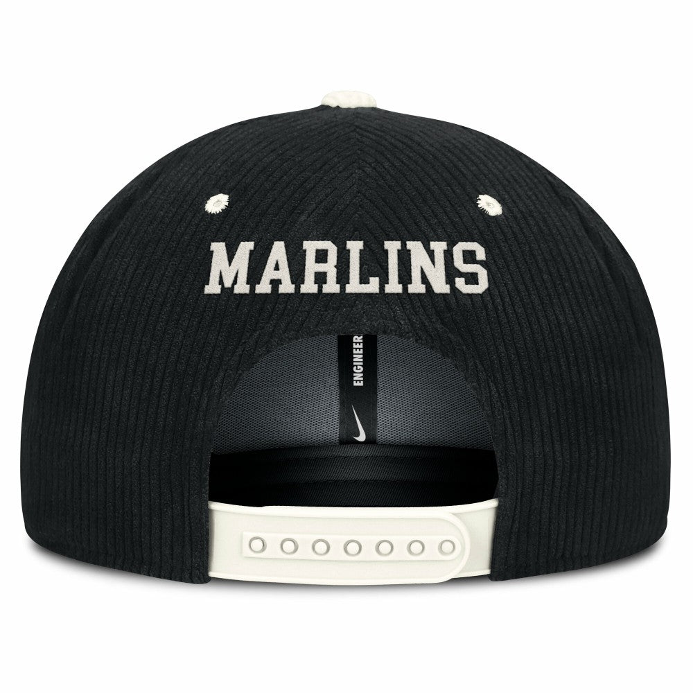 Miami Marlins Nike Pro Corduroy Structured Snapback Hat - MLB