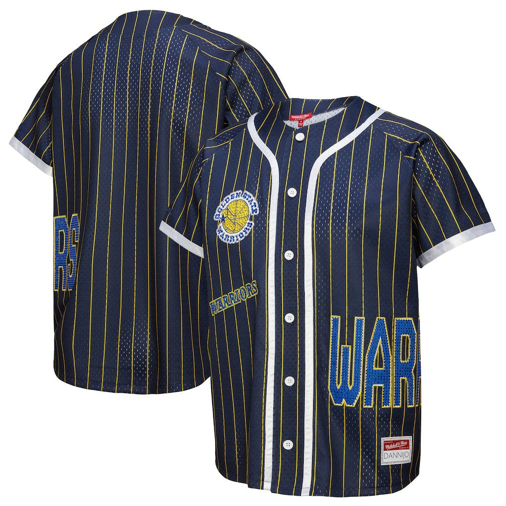 Golden State Warriors x DANNIJO Women's Fashion Baseball Jersey Blue - NBA