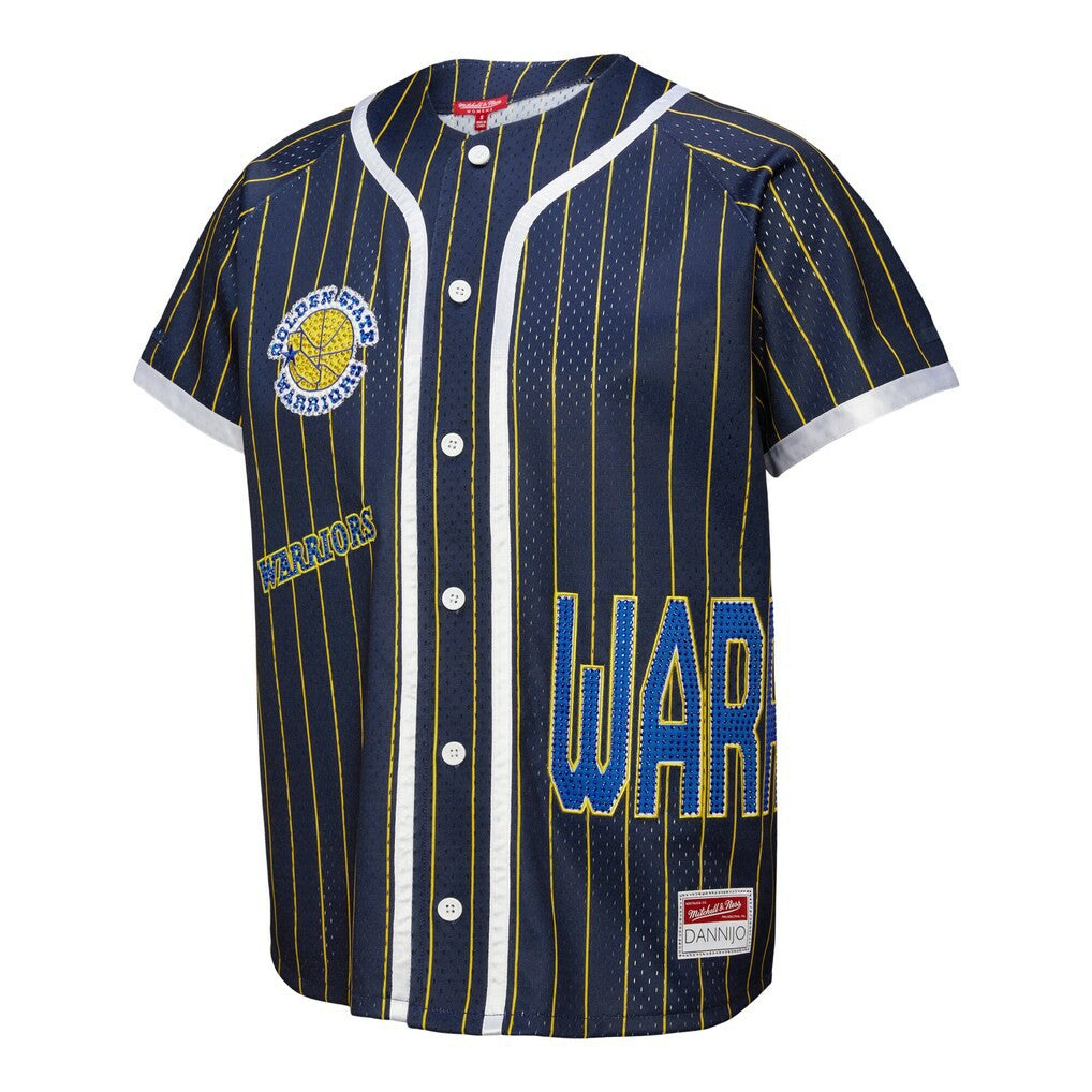 Golden State Warriors x DANNIJO Women's Fashion Baseball Jersey Blue - NBA