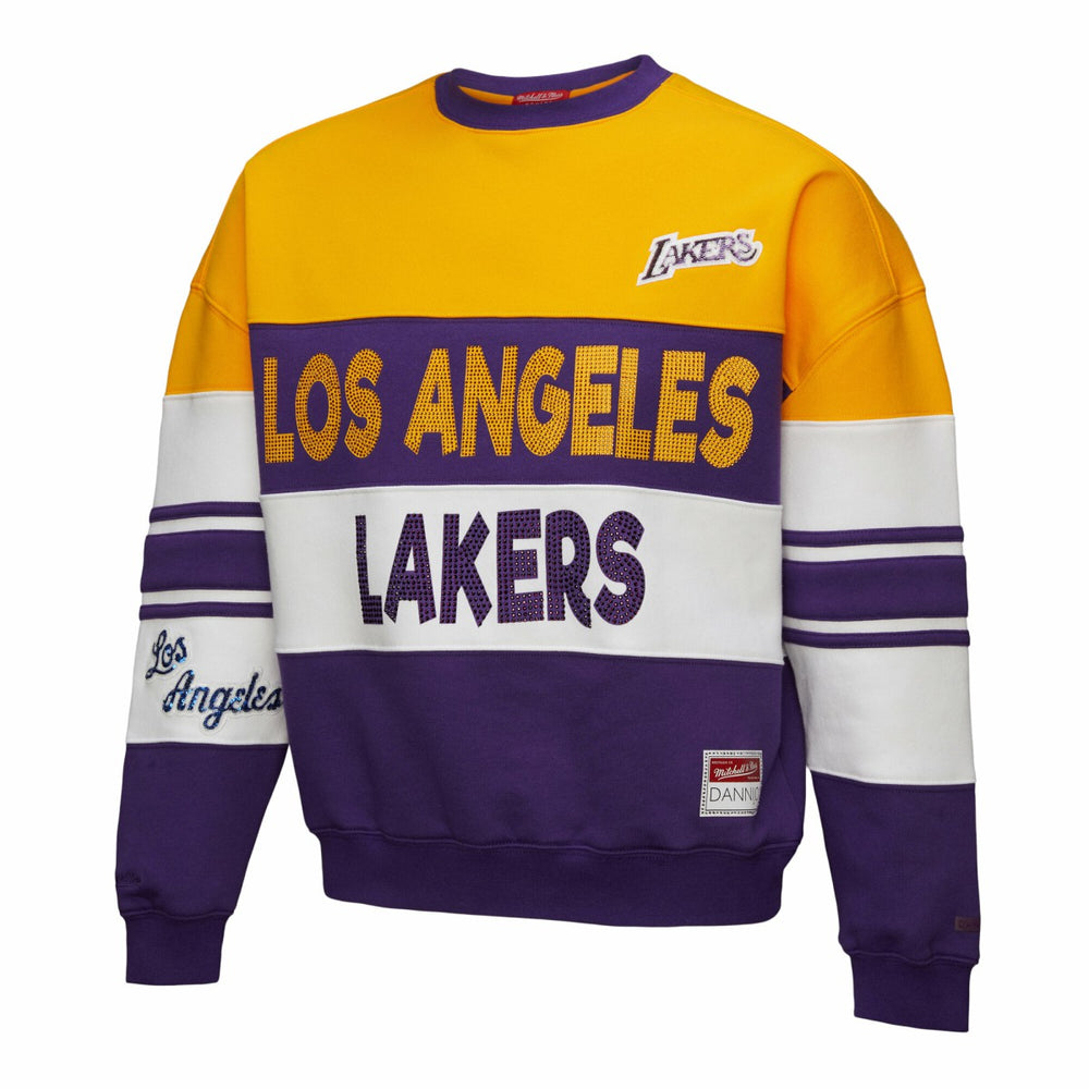 Los Angeles Lakers x DANNIJO Women's Blocked Pullover Sweatshirt Gold/Purple - NBA
