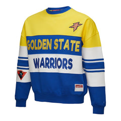 Golden State Warriors x DANNIJO Women's Blocked Pullover Sweatshirt Gold/Royal - NBA