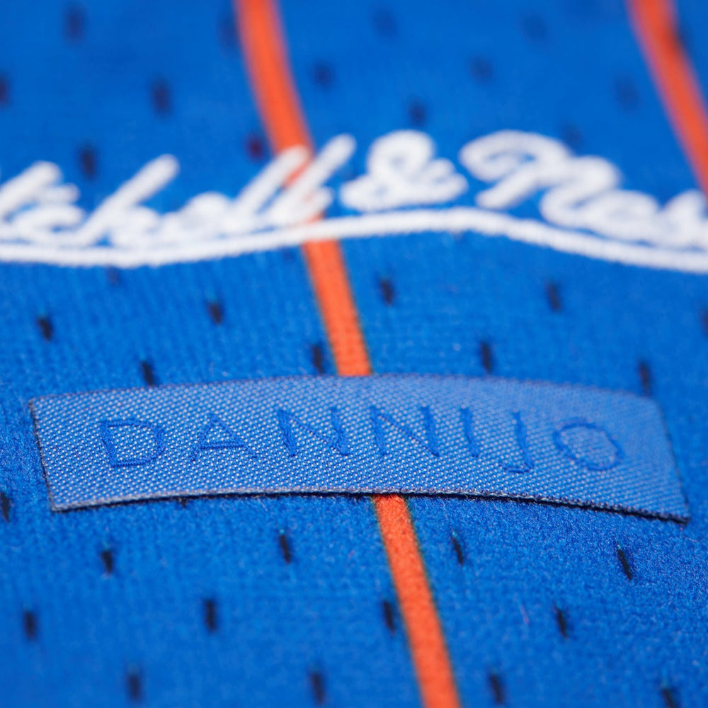 Patrick Ewing New York Knicks x DANNIJO Women's Fashion Cropped Basketball Jersey Royal - NBA