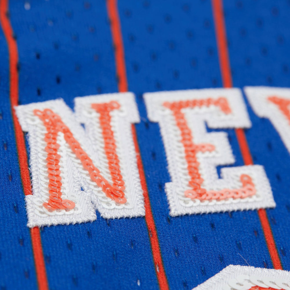 Patrick Ewing New York Knicks x DANNIJO Women's Fashion Cropped Basketball Jersey Royal - NBA