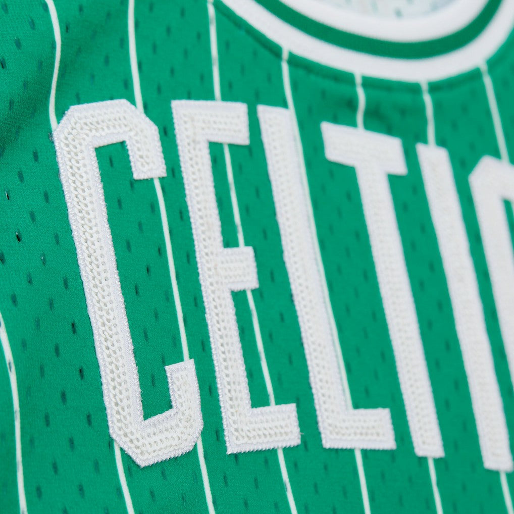 Larry Bird Boston Celtics x DANNIJO Women's Fashion Cropped Basketball Jersey Kelly Green - NBA