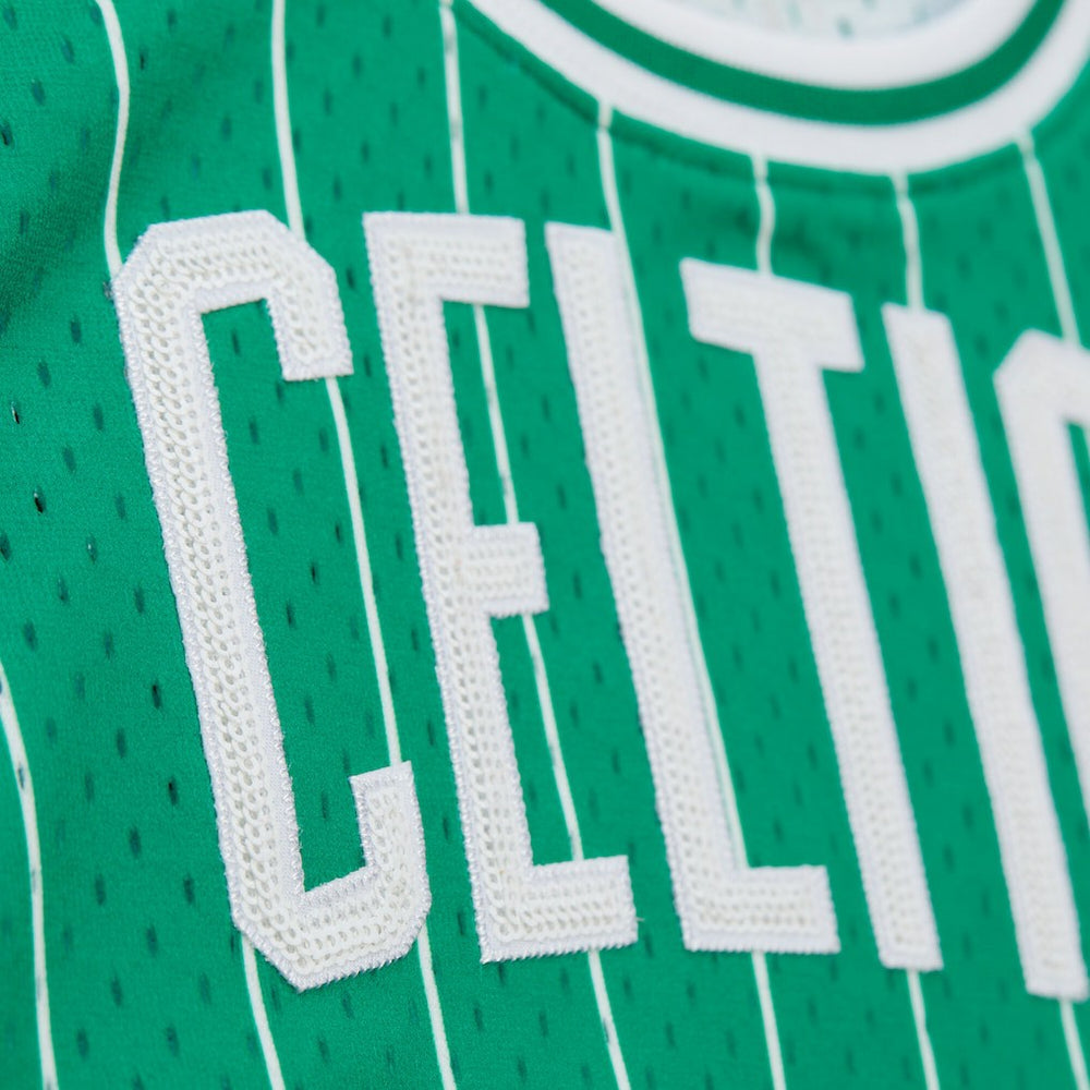 Larry Bird Boston Celtics x DANNIJO Women's Fashion Cropped Basketball Jersey Kelly Green - NBA