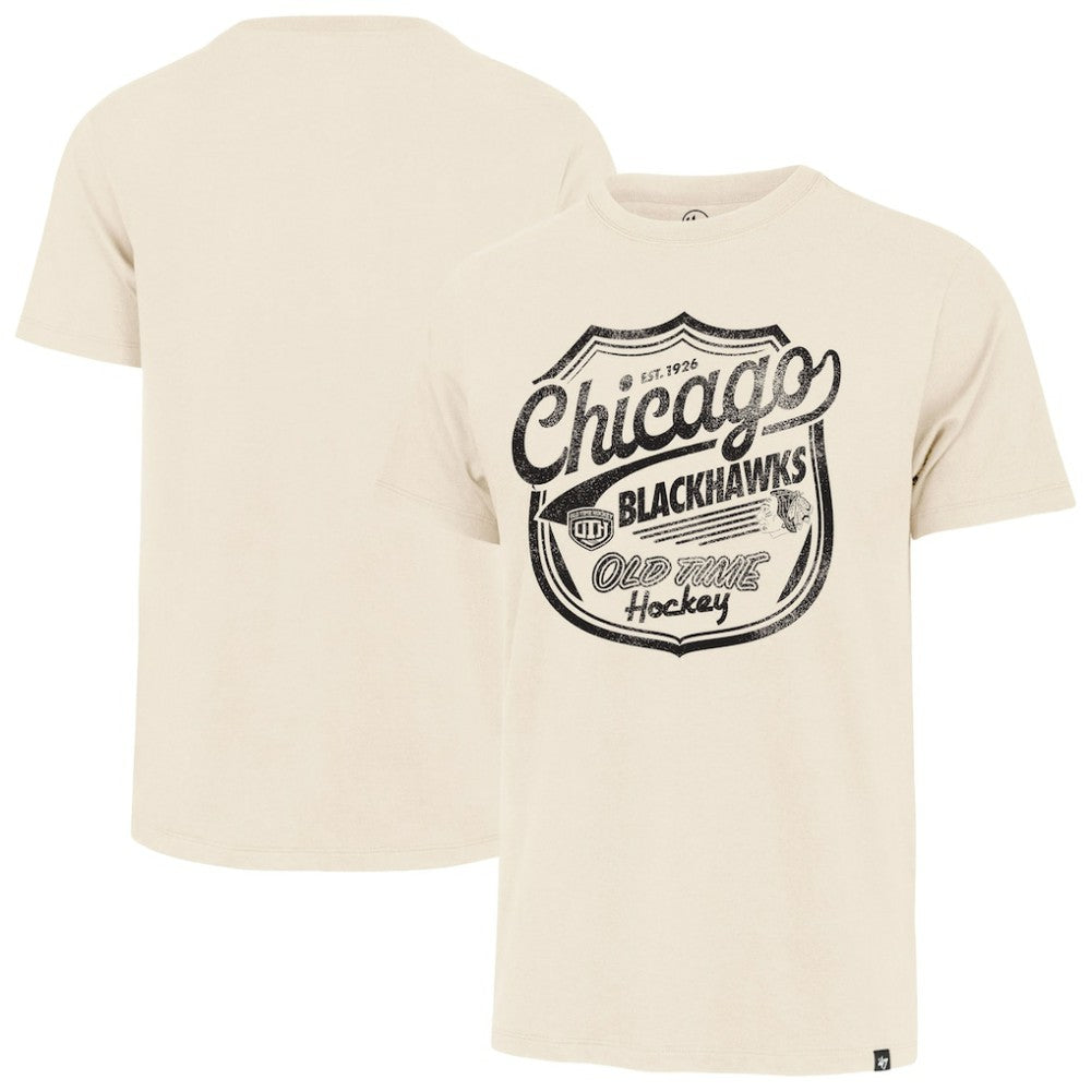 Chicago Blackhawks '47 Poke Check Franklin T-Shirt - Cream - NHL