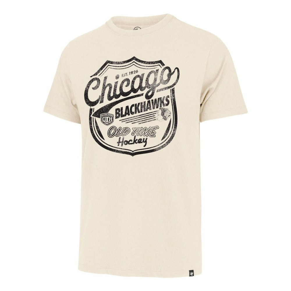 Chicago Blackhawks '47 Poke Check Franklin T-Shirt - Cream - NHL