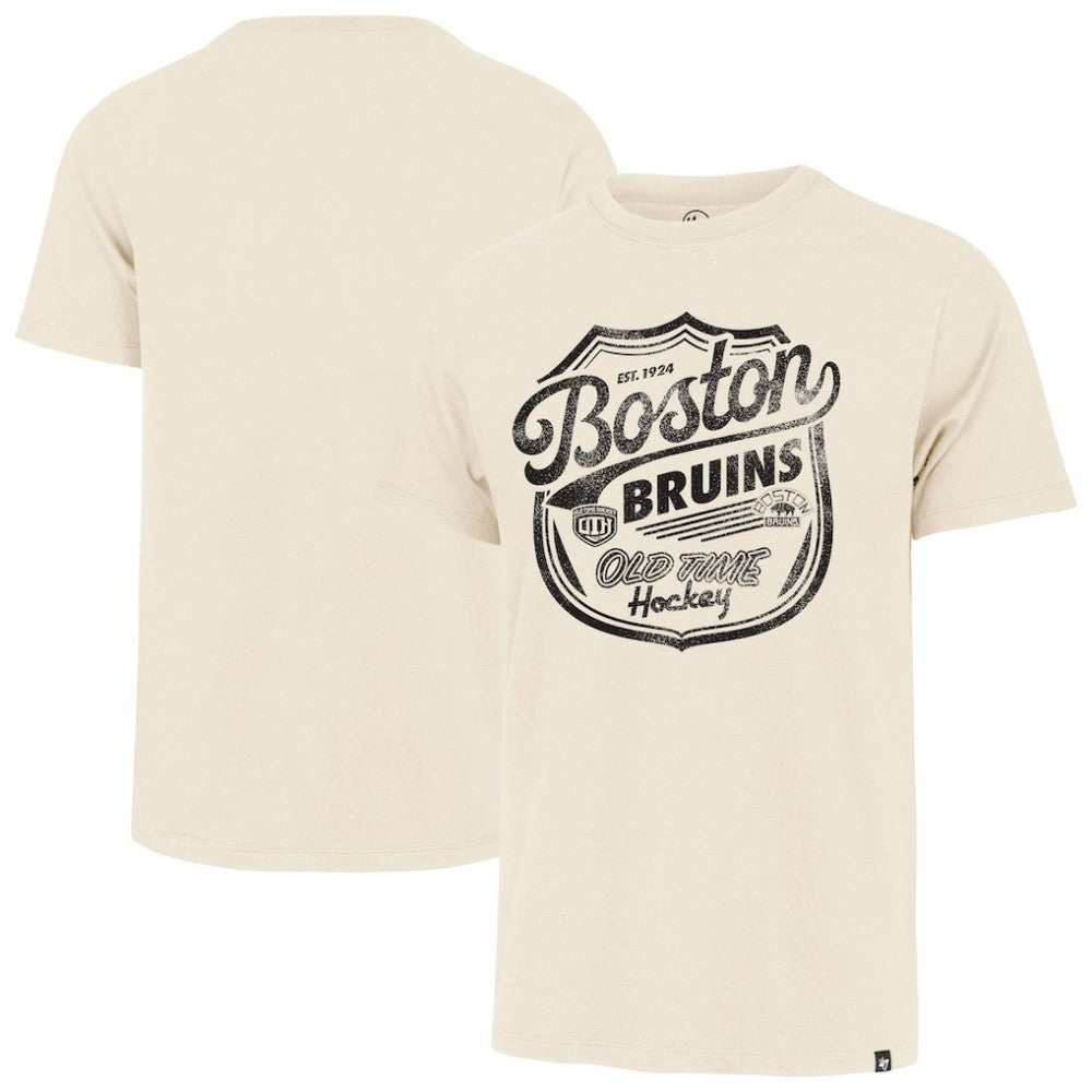 Boston Bruins '47 Poke Check Franklin T-Shirt - Cream - NHL