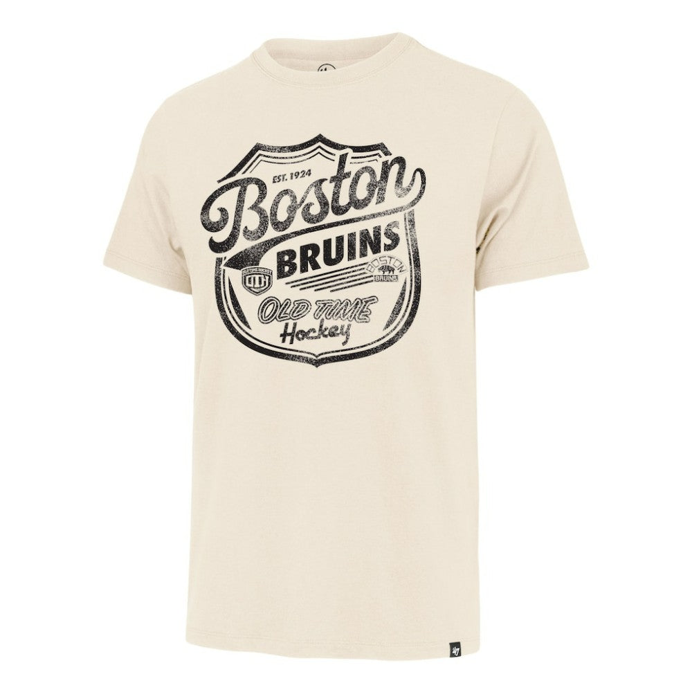 Boston Bruins '47 Poke Check Franklin T-Shirt - Cream - NHL