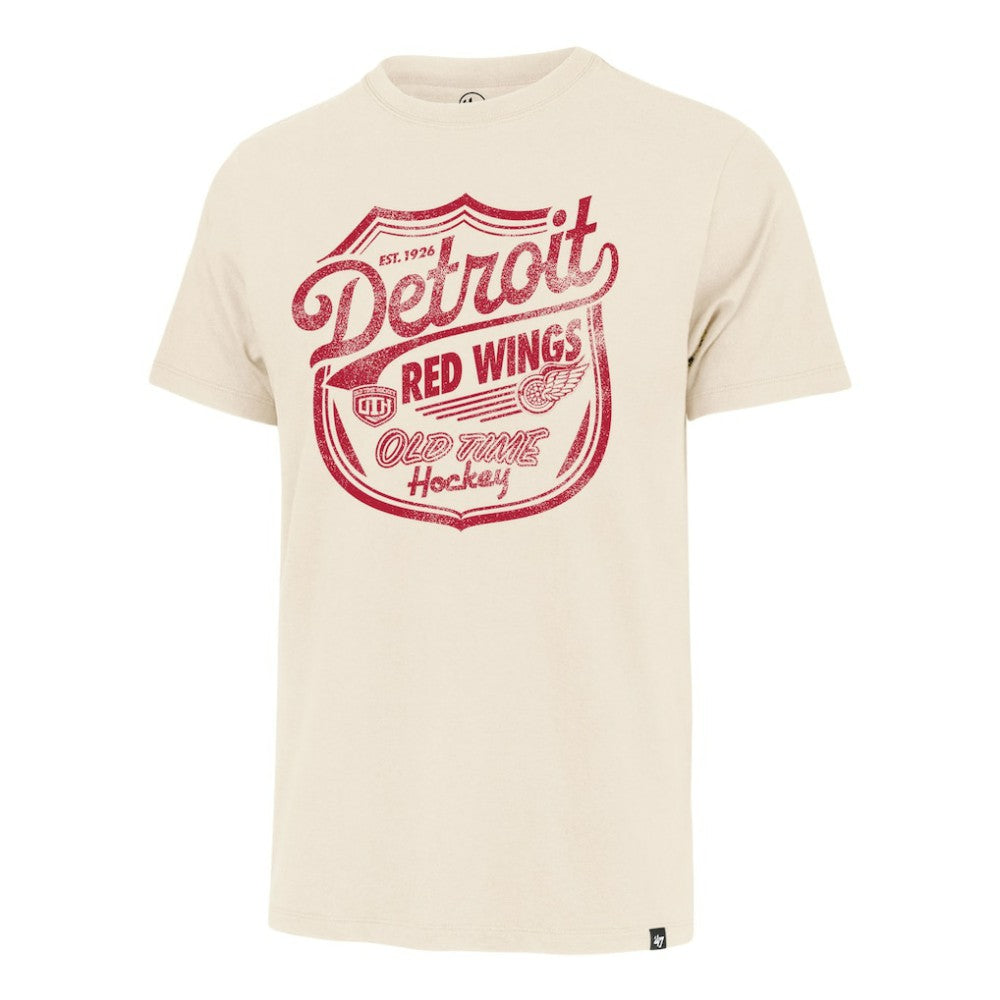 Detroit Red Wings '47 Poke Check Franklin T-Shirt - Cream - NHL
