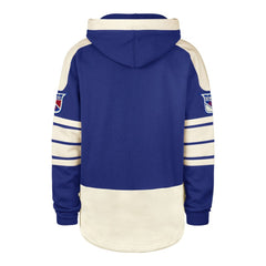 New York Rangers '47 Blue Line Heritage Lacer Pullover Hoodie - Blue - NHL