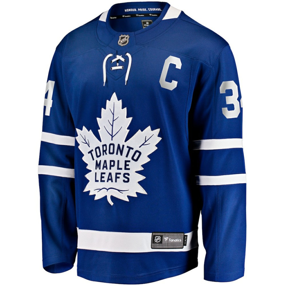 Auston Matthews Toronto Maple Leafs Fanatics Captain Patch Home Breakaway Player Jersey - Blue - NHL