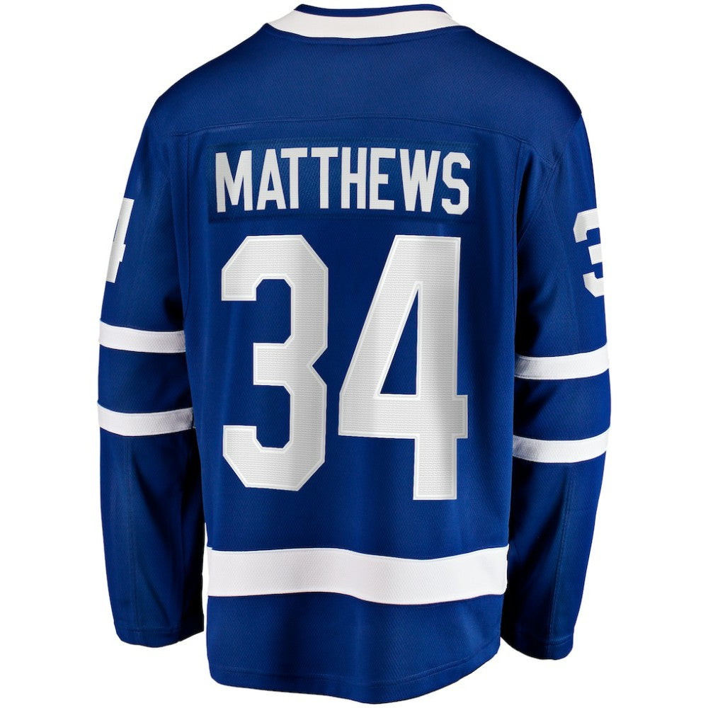 Auston Matthews Toronto Maple Leafs Fanatics Captain Patch Home Breakaway Player Jersey - Blue - NHL