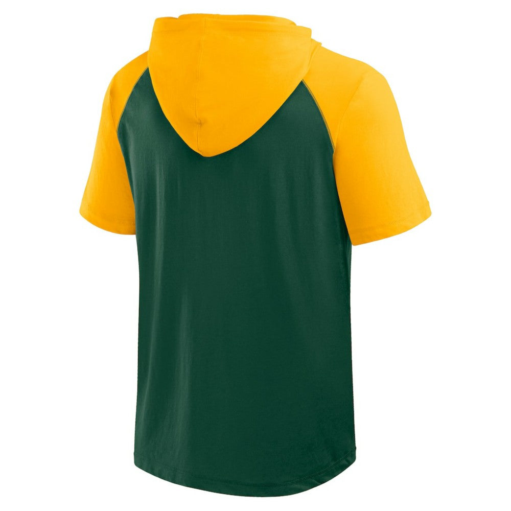 Athletics Logo Athletic Prime Raglan Short Sleeve Hoodie T-Shirt - MLB