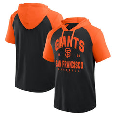San Francisco Giants Logo Athletic Prime Raglan Short Sleeve Hoodie T-Shirt - MLB