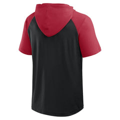 Arizona Diamondbacks Logo Athletic Prime Raglan Short Sleeve Hoodie T-Shirt - MLB