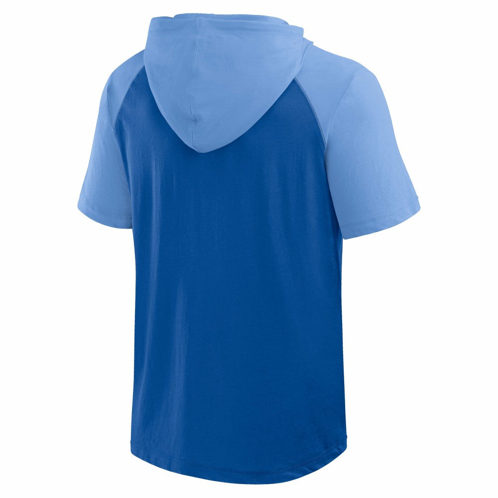Kansas City Royals Logo Athletic Prime Raglan Short Sleeve Hoodie T-Shirt - MLB