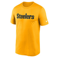 Pittsburgh Steelers Primetime Legend Wordmark Performance T-Shirt Gold | Nike for Sale