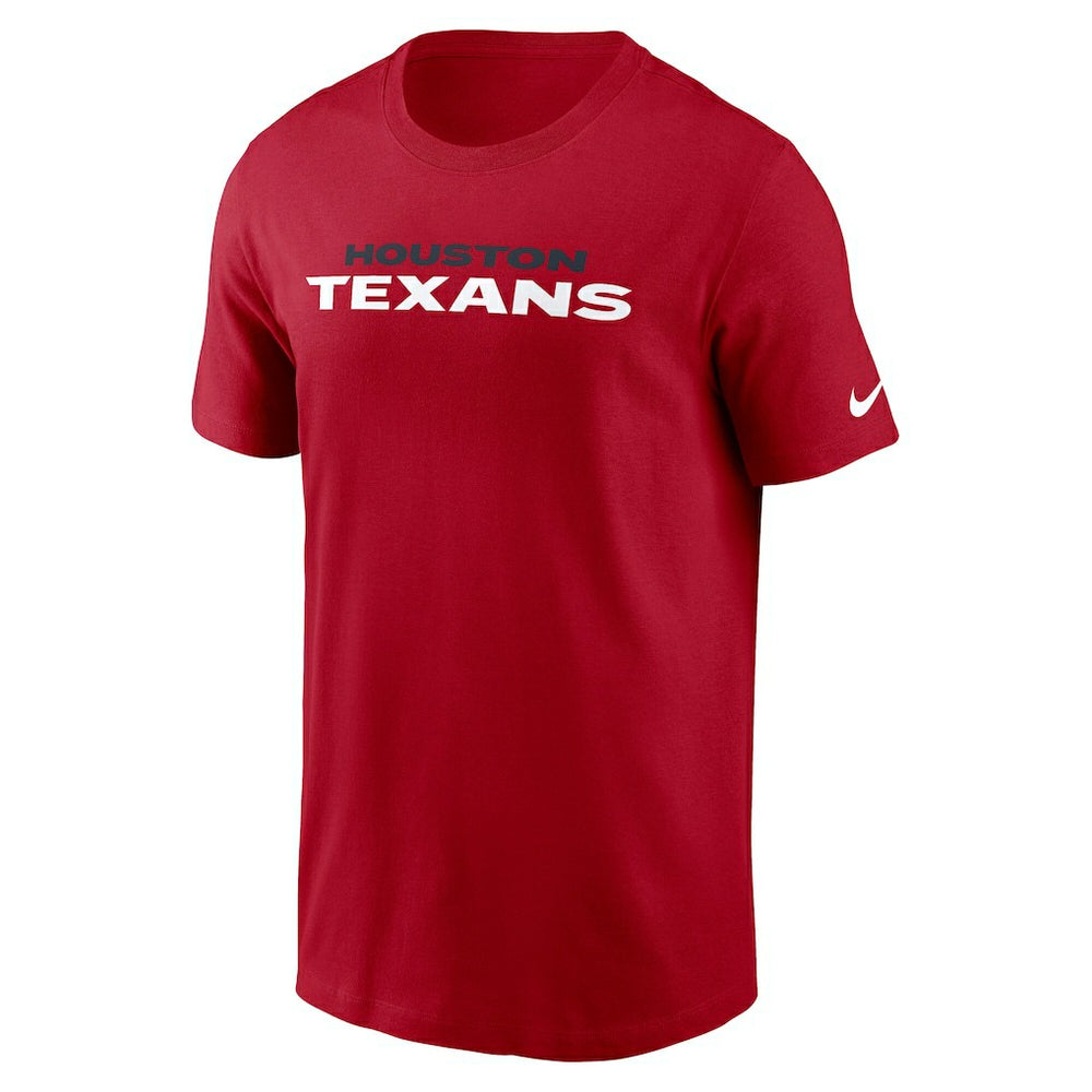 Houston Texans Primetime Wordmark Essential T-Shirt Red | Nike for Sale