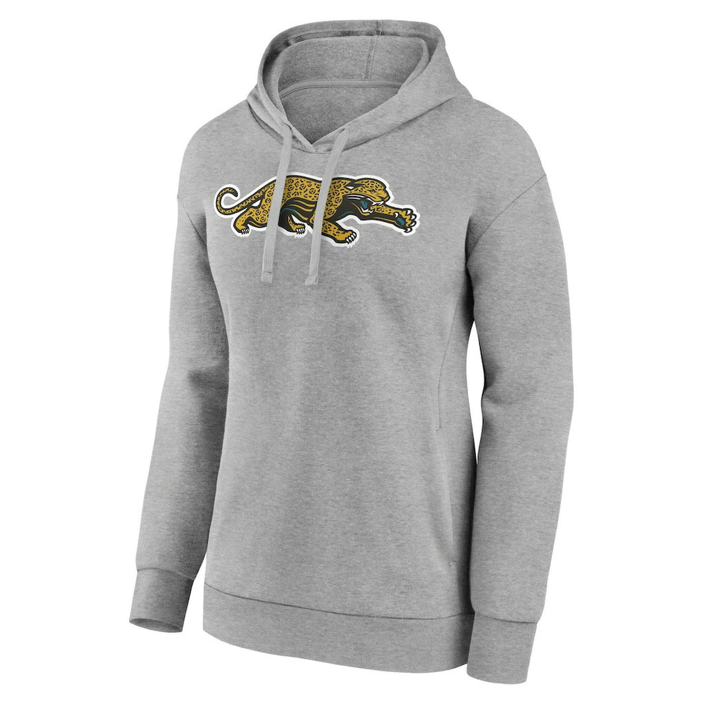 Jacksonville Jaguars Women's Classic Logo Pullover Hoodie Gray | NFL