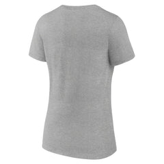 Jacksonville Jaguars Women's Classic Logo V-Neck T-Shirt Gray | NFL