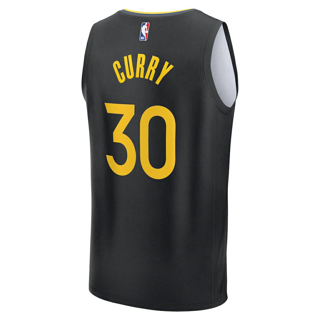 Stephen Curry Golden State Warriors Fast Break Replica Player Jersey Statement Editi- Black - NBA