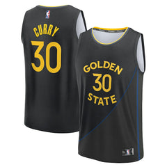 Stephen Curry Golden State Warriors Youth Fast Break Replica Player Jersey Statement Editi- Black - NBA