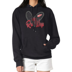 Detroit Red Wings G-III 4Her by Carl Banks Women's Animal Print Heart Fleece Pullover Hoodie - Black - NHL