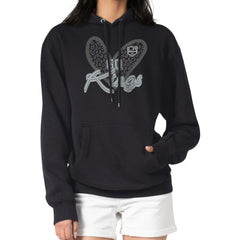Los Angeles Kings G-III 4Her by Carl Banks Women's Animal Print Heart Fleece Pullover Hoodie - Black - NHL
