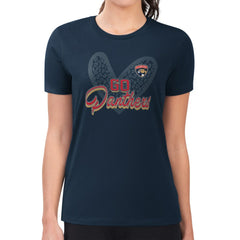 Florida Panthers G-III 4Her by Carl Banks Women's Super-Slim Fit Lightweight Animal Print Heart T-Shirt - Navy - NHL