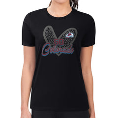Colorado Avalanche G-III 4Her by Carl Banks Women's Super-Slim Fit Lightweight Animal Print Heart T-Shirt - Black - NHL
