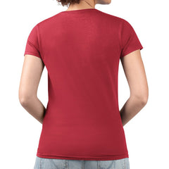 Carolina Hurricanes G-III 4Her by Carl Banks Women's Super-Slim Fit Lightweight Animal Print Heart V-Neck T-Shirt - Red - NHL
