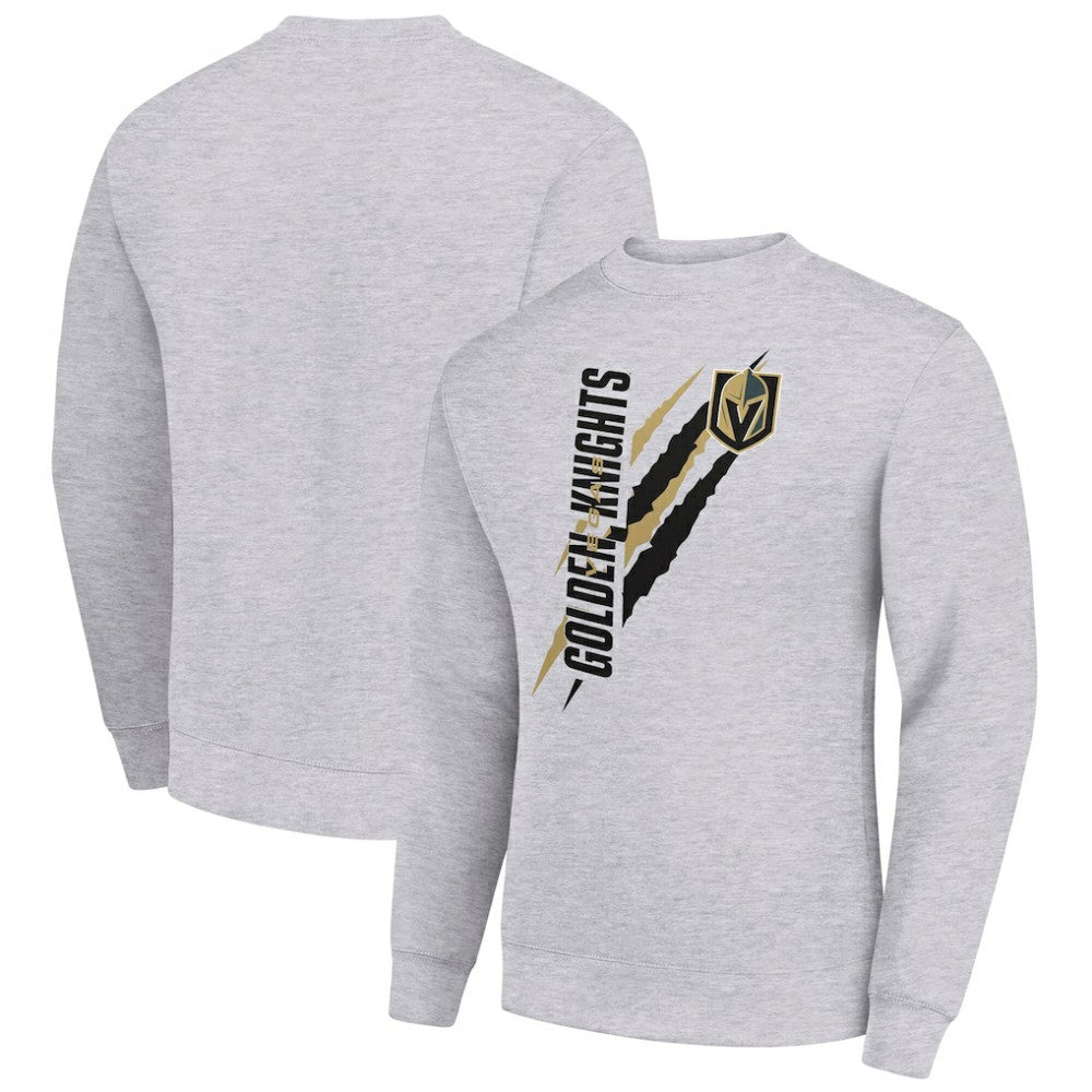 Vegas Golden Knights Starter Color Scratch Pullover Sweatshirt - Heather Gray - NHL
