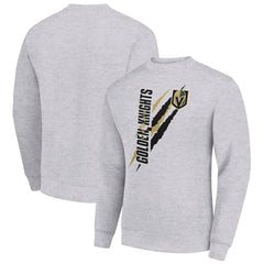 Vegas Golden Knights Starter Color Scratch Pullover Sweatshirt - Heather Gray - NHL