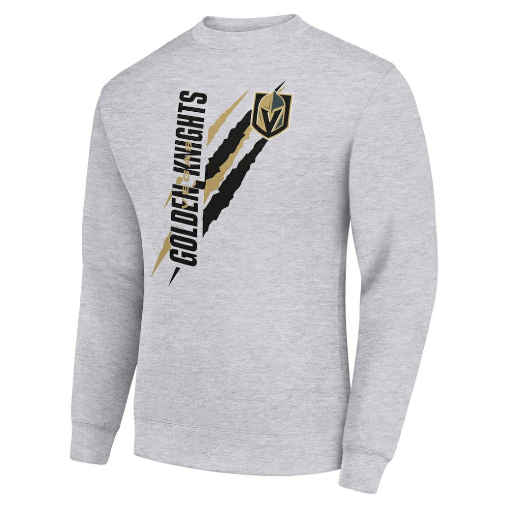 Vegas Golden Knights Starter Color Scratch Pullover Sweatshirt - Heather Gray - NHL