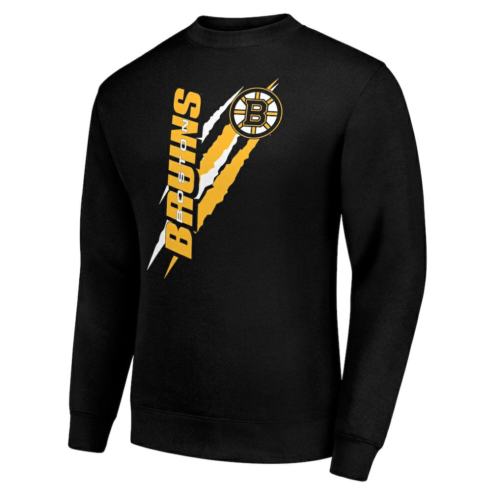 Boston Bruins Starter Color Scratch Pullover Sweatshirt - Black - NHL