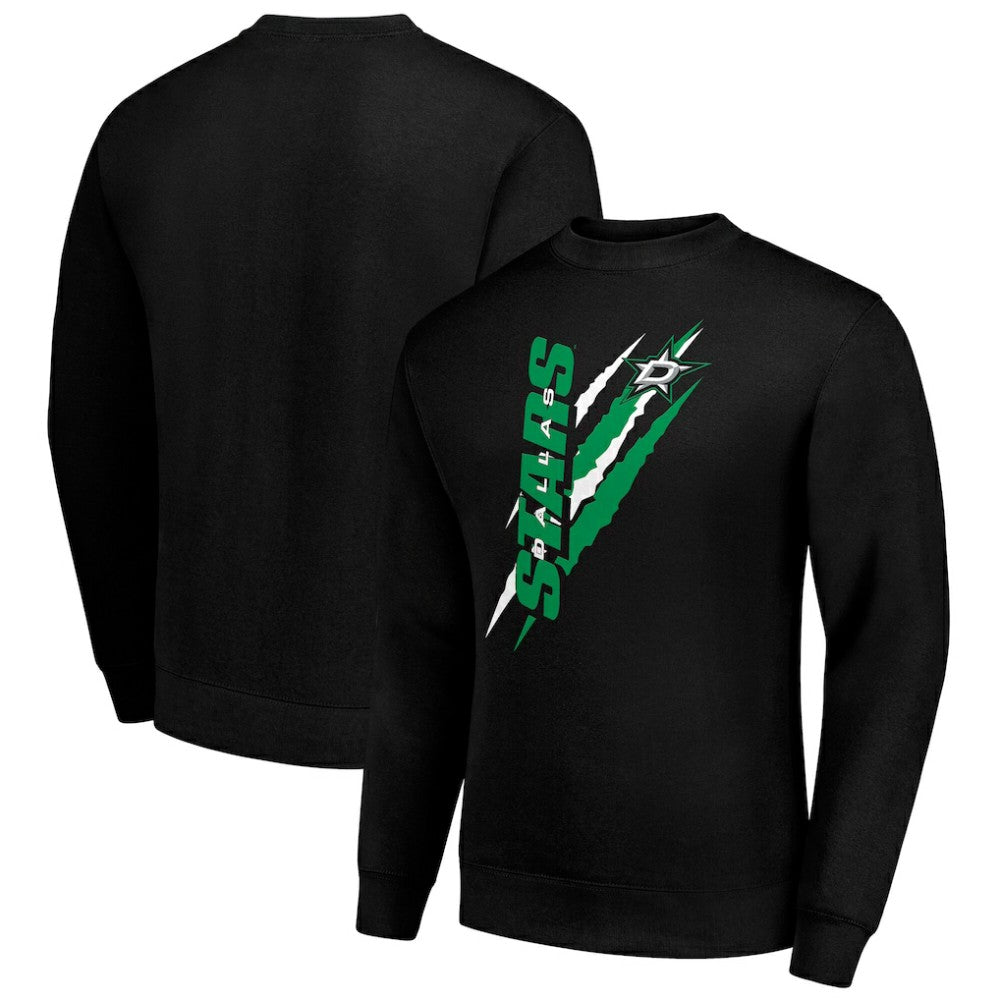 Dallas Stars Starter Color Scratch Pullover Sweatshirt - Black - NHL