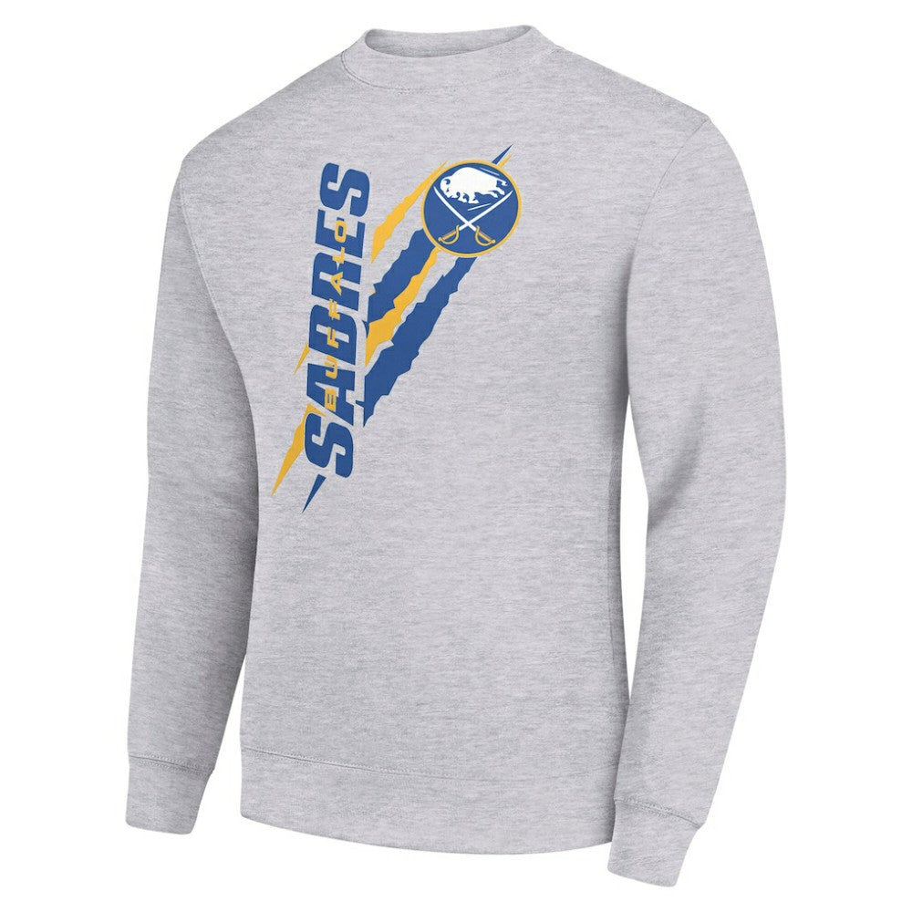 Buffalo Sabres Starter Color Scratch Pullover Sweatshirt - Heather Gray - NHL