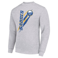 Buffalo Sabres Starter Color Scratch Pullover Sweatshirt - Heather Gray - NHL