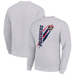Florida Panthers Starter Color Scratch Pullover Sweatshirt - Heather Gray - NHL