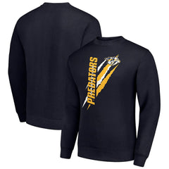 Nashville Predators Starter Color Scratch Pullover Sweatshirt - Navy - NHL
