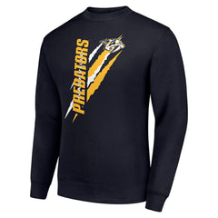 Nashville Predators Starter Color Scratch Pullover Sweatshirt - Navy - NHL