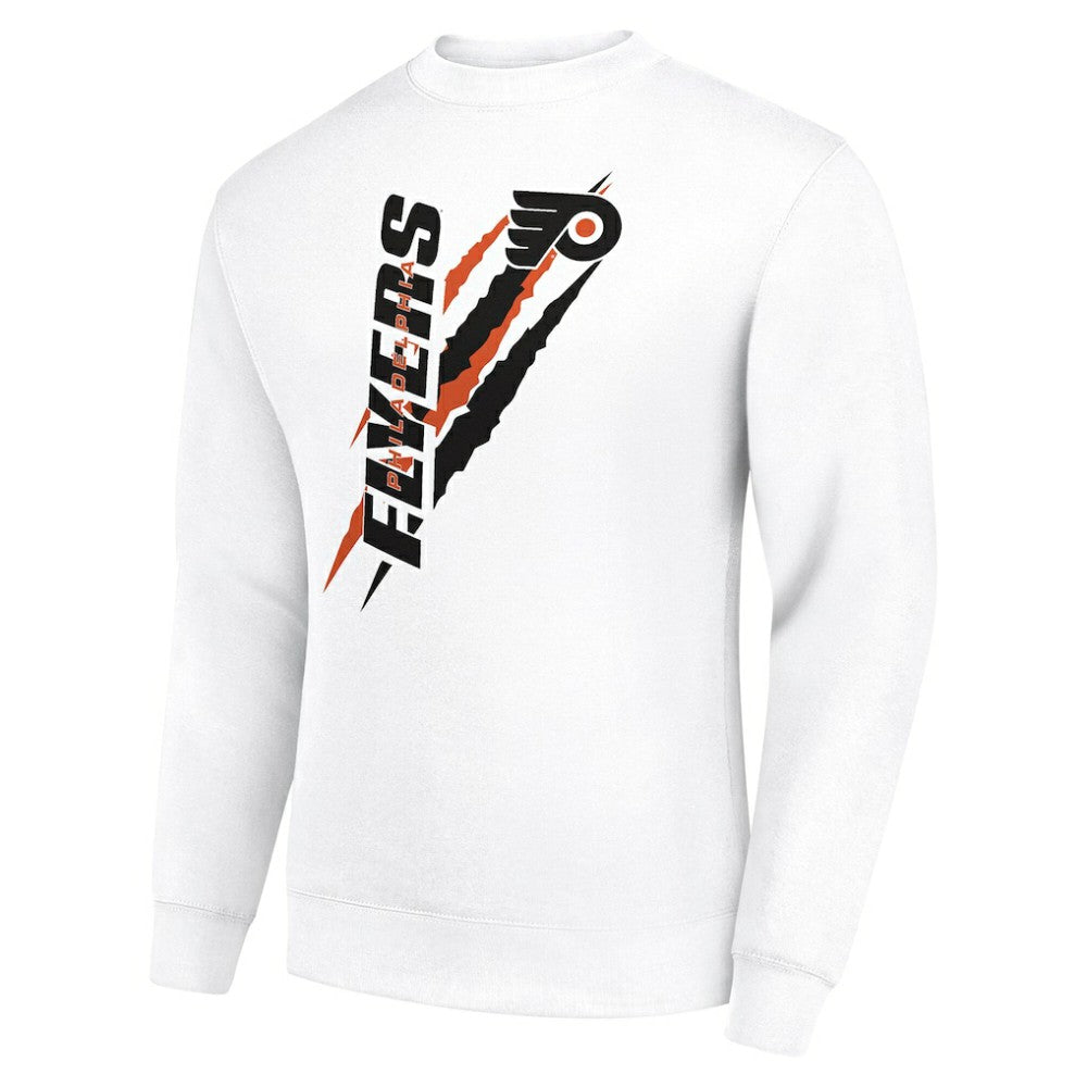 Philadelphia Flyers Starter Color Scratch Pullover Sweatshirt - White - NHL