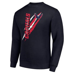 Washington Capitals Starter Color Scratch Pullover Sweatshirt - Navy - NHL