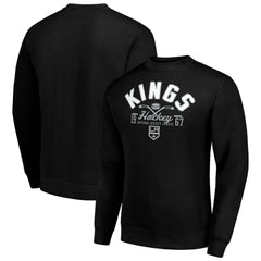 Los Angeles Kings Starter Stick And Puck Logo Fleece Pullover Sweatshirt - Black - NHL