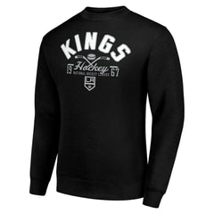 Los Angeles Kings Starter Stick And Puck Logo Fleece Pullover Sweatshirt - Black - NHL